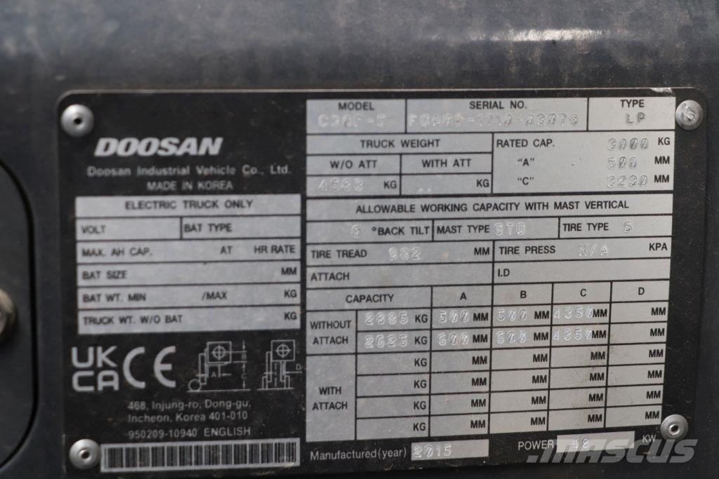 Doosan G30P-5 شاحنات LPG