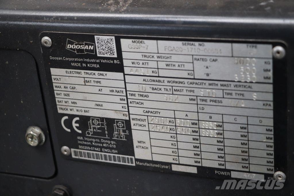 Doosan G30P-7 Plinski viljuškari