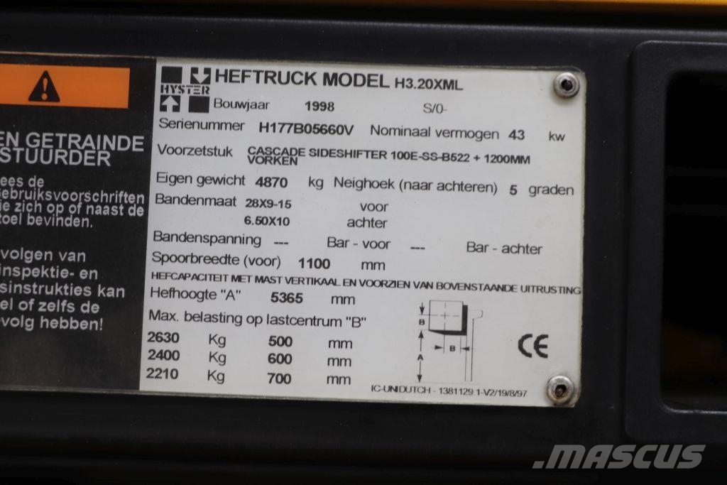 Hyster H3.20XML Nestekaasutrukit