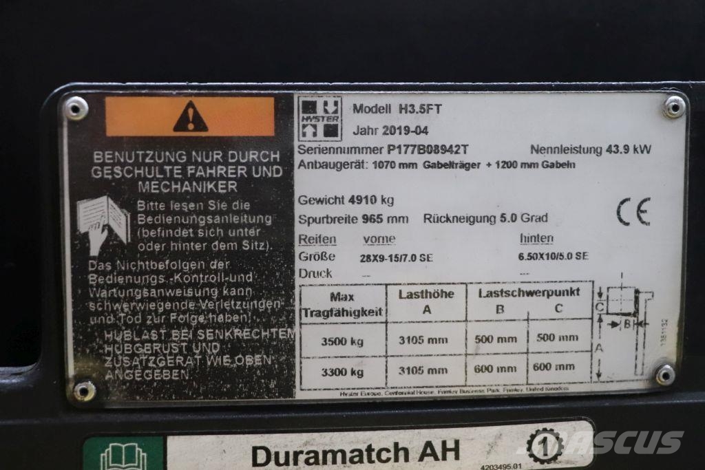 Hyster H3.5FT LPG forklifts