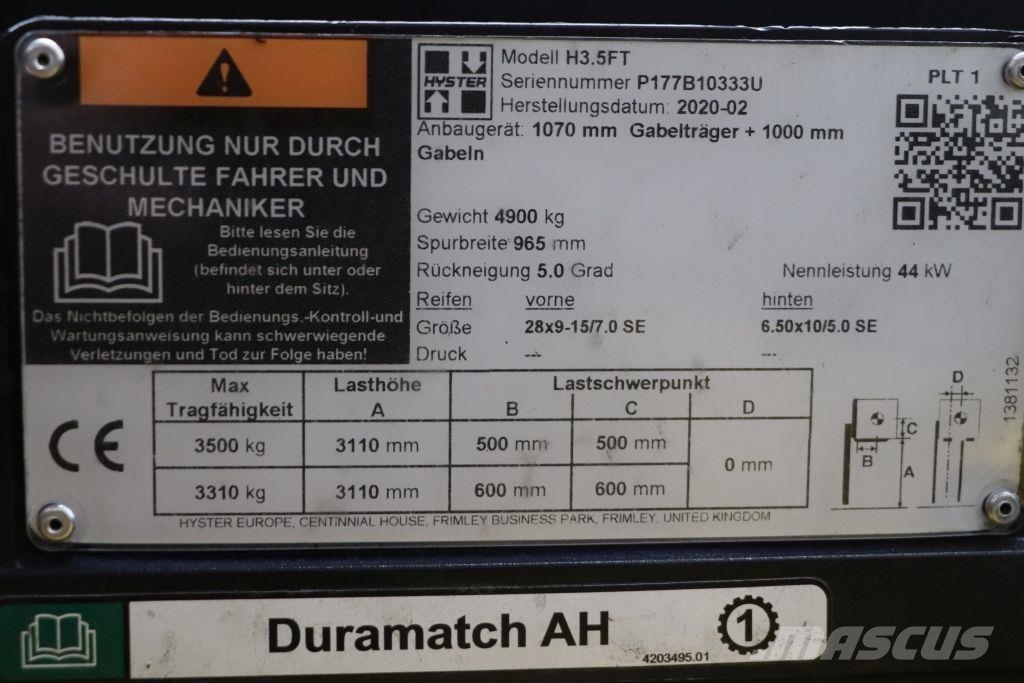 Hyster H3.5FT شاحنات LPG