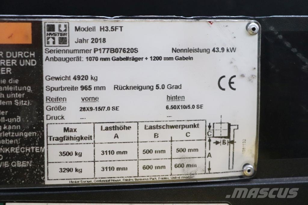Hyster H3.5FT شاحنات LPG