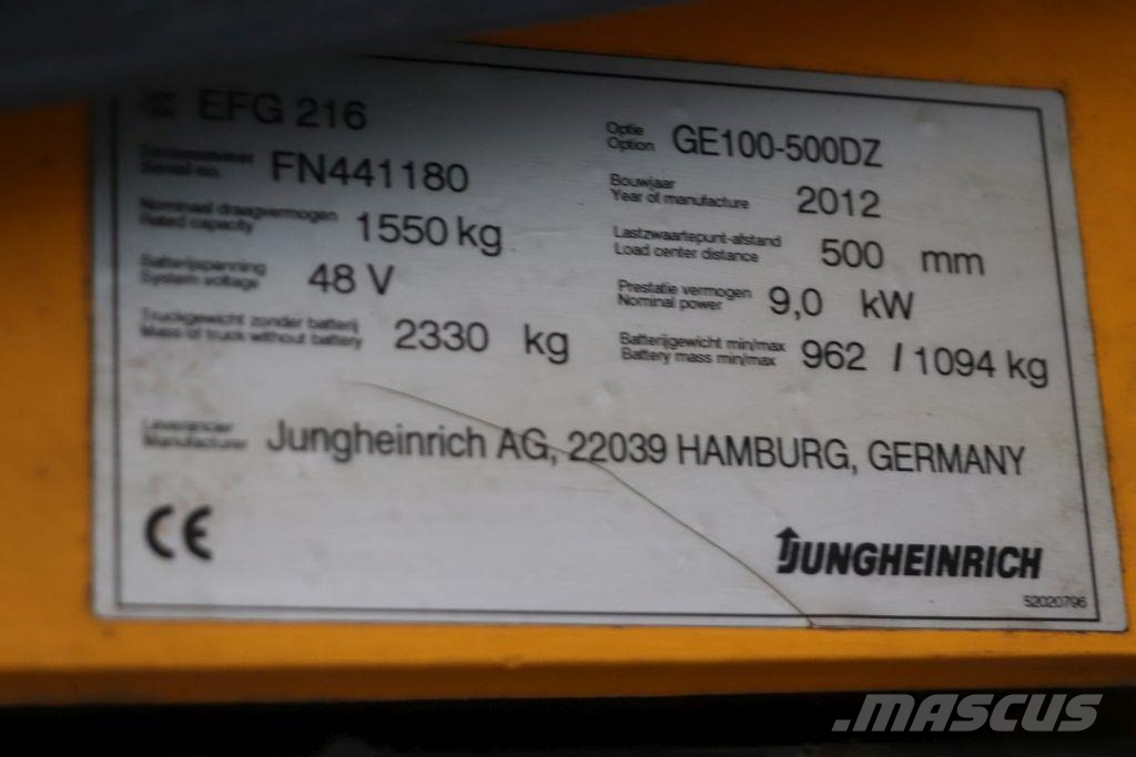 Jungheinrich EFG 216 Električni viličarji