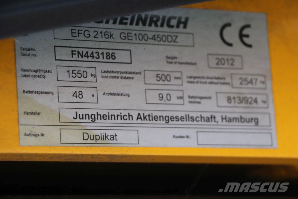 Jungheinrich EFG216K Elektritõstukid