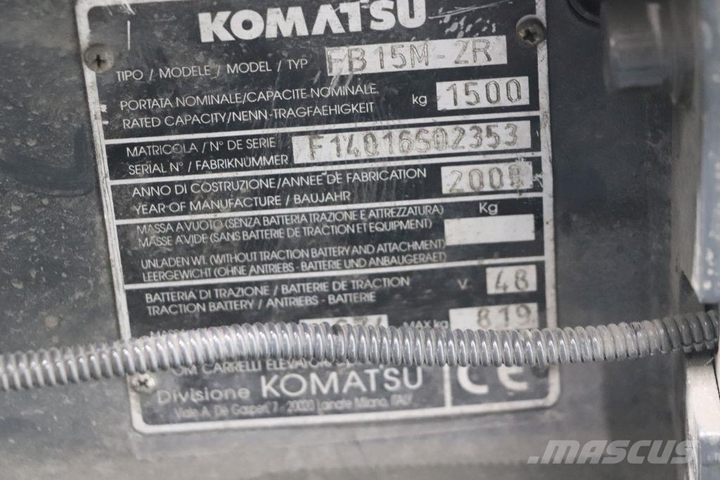 Komatsu FB15M-2R Elektrikli forkliftler