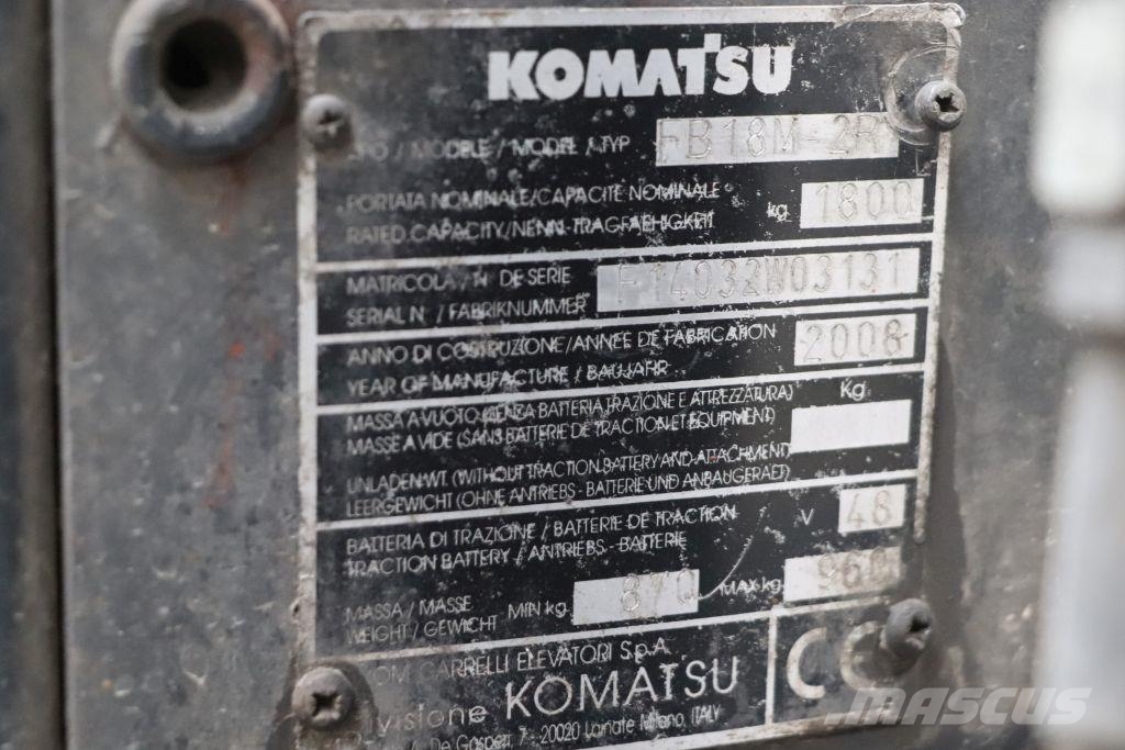 Komatsu FB18M-2R Electric forklifts