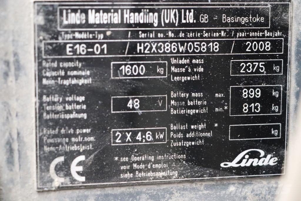 Linde E16-01 電動堆高機