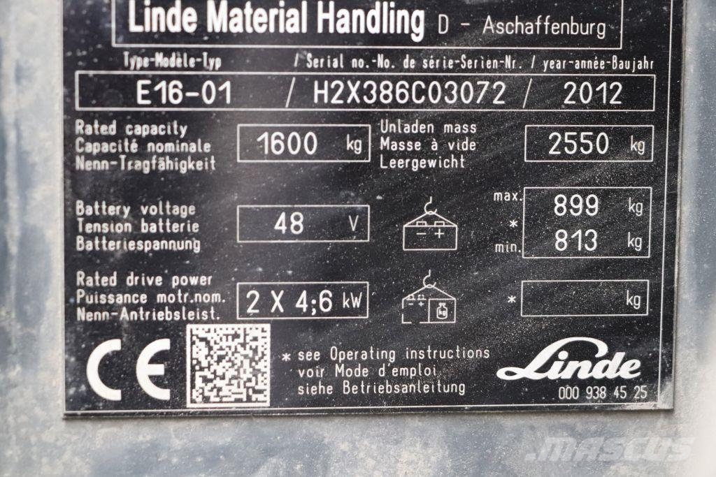 Linde E16-01 電動堆高機