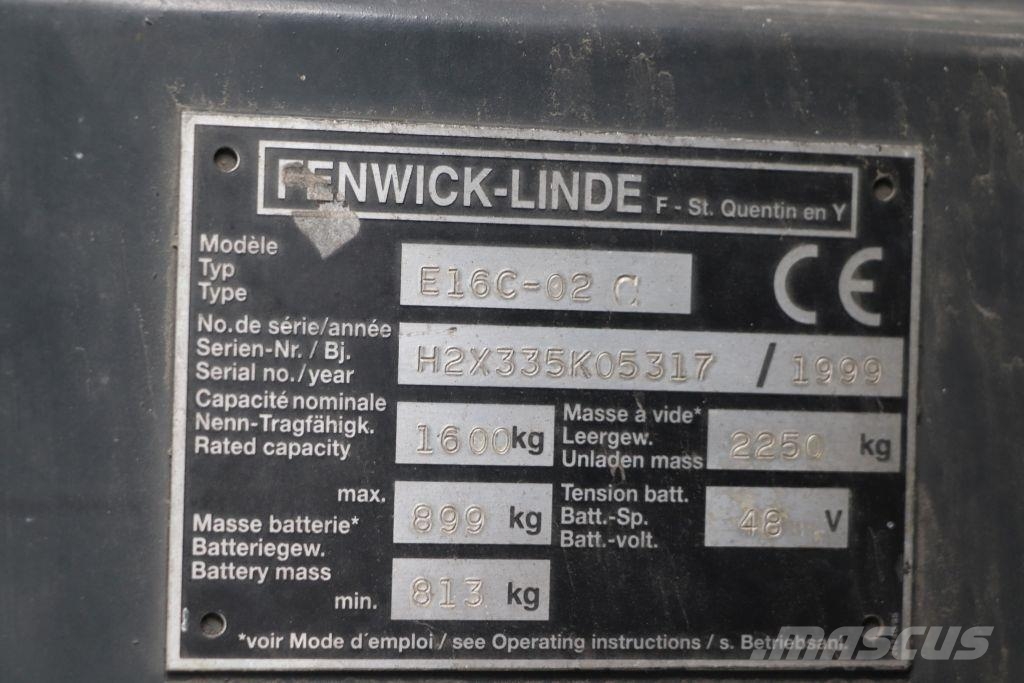 Linde E16C-02 C Elektrische heftrucks
