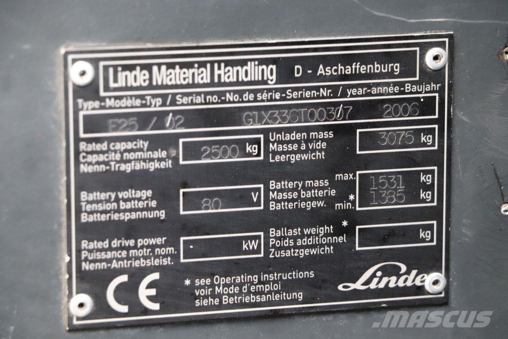 Linde E25-02 Elektriske trucker