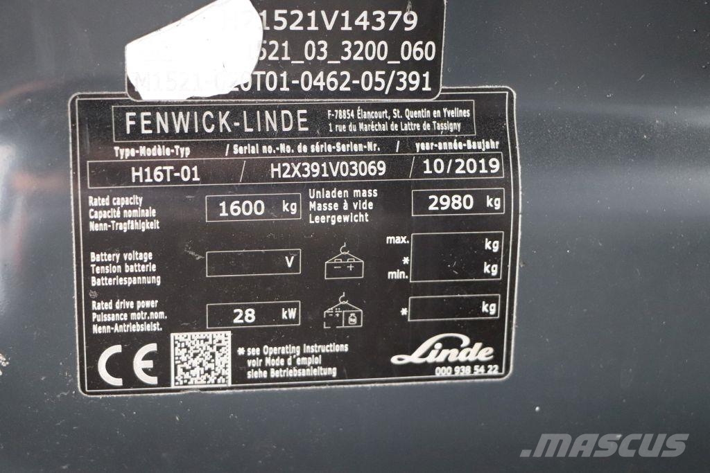 Linde H16T-01 LPG forklifts