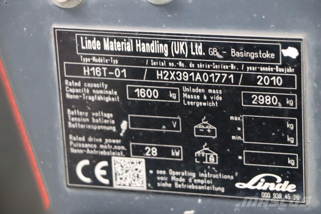 Linde H16T-01 Wózki LPG