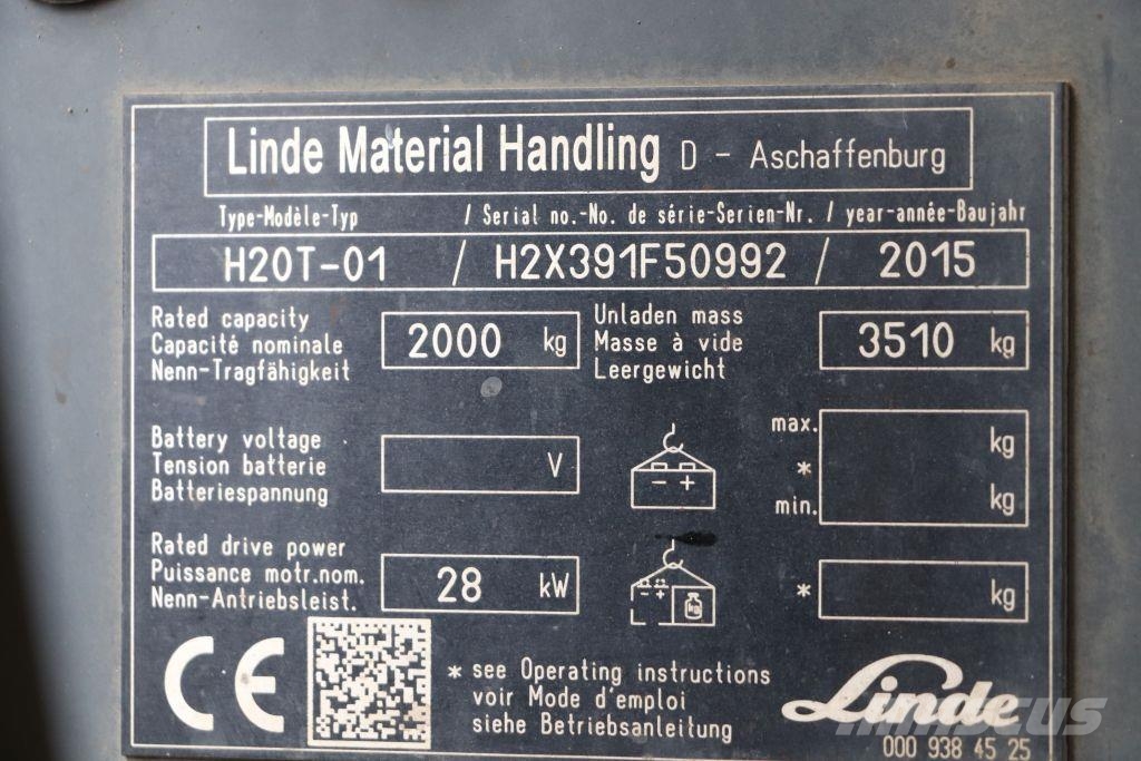 Linde H20T-01 Plinski viličarji