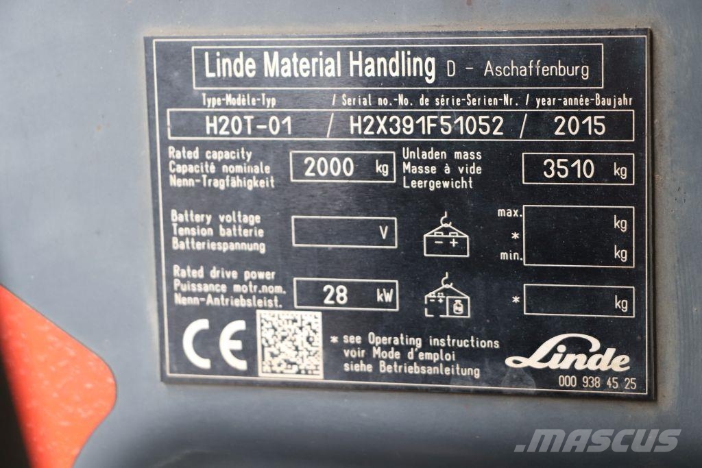 Linde H20T-01 Plinski viličarji