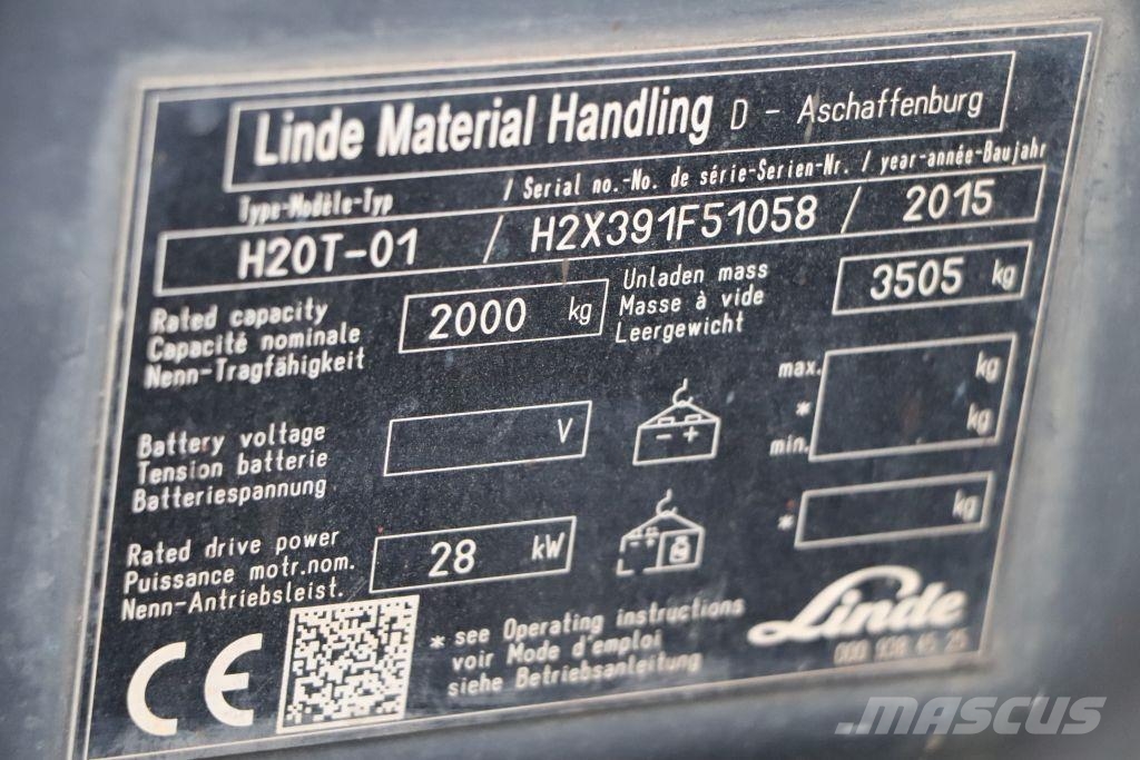 Linde H20T-01 Plinski viličarji