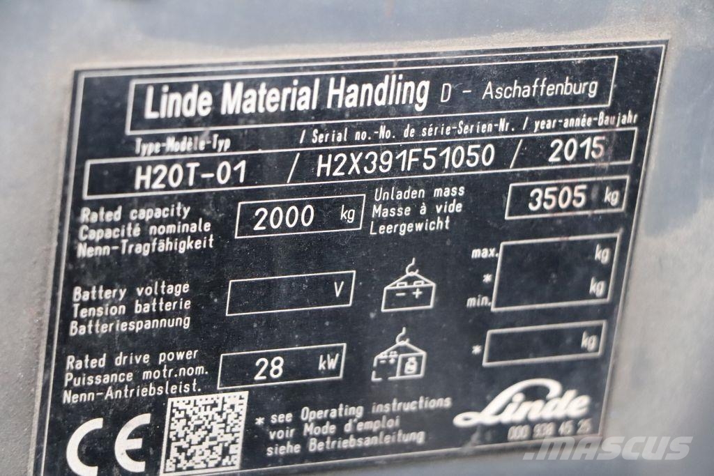 Linde H20T-01 Plinski viličarji