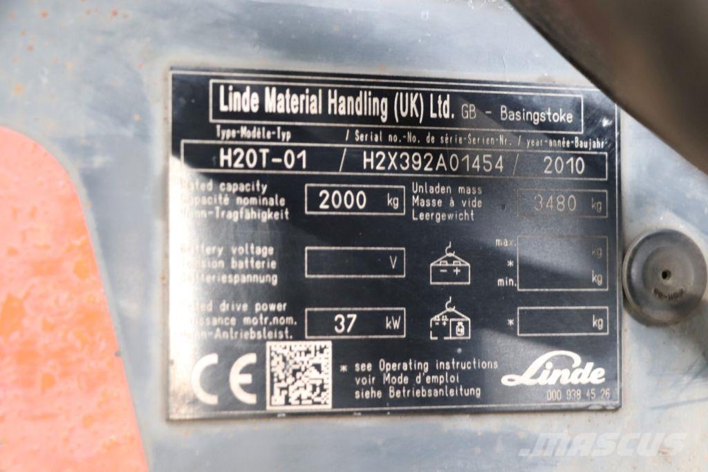 Linde H20T-01 Gāzes autoiekrāvēji (LPG)