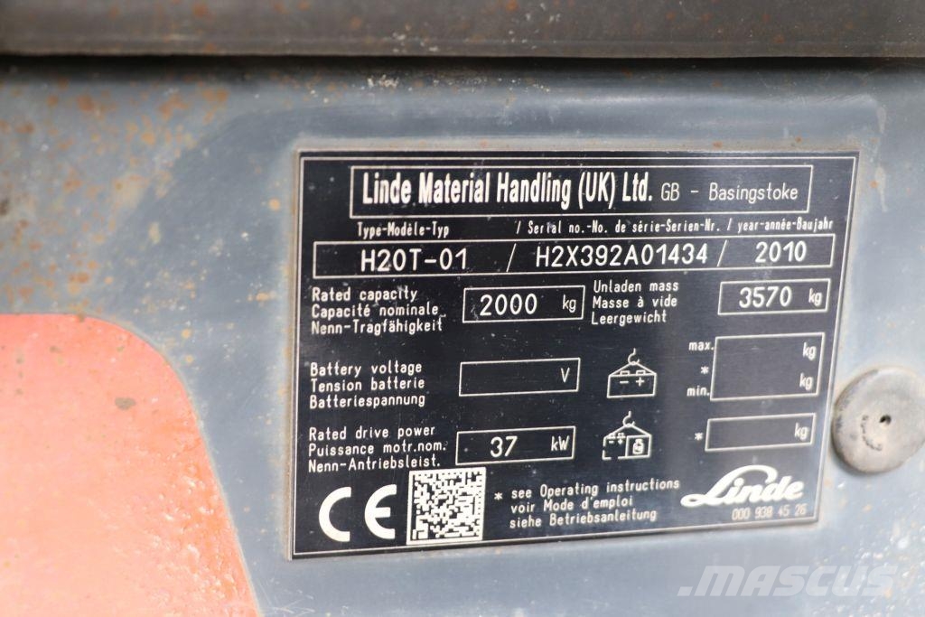 Linde H20T-01 Gāzes autoiekrāvēji (LPG)