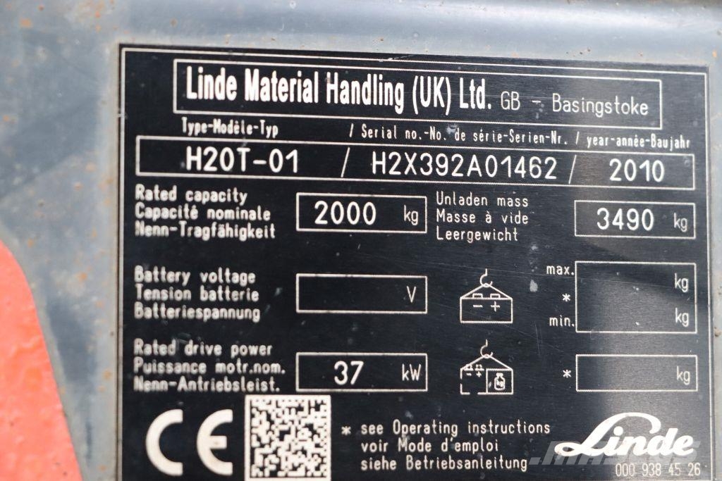 Linde H20T-01 Gāzes autoiekrāvēji (LPG)