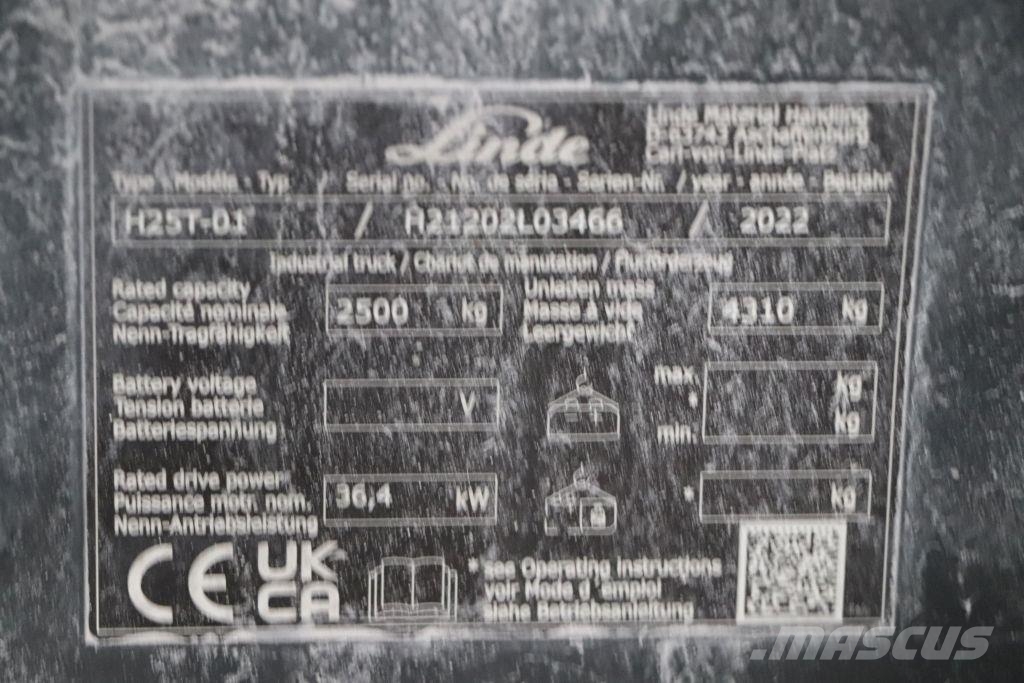 Linde H25T-01 Plinski viljuškari