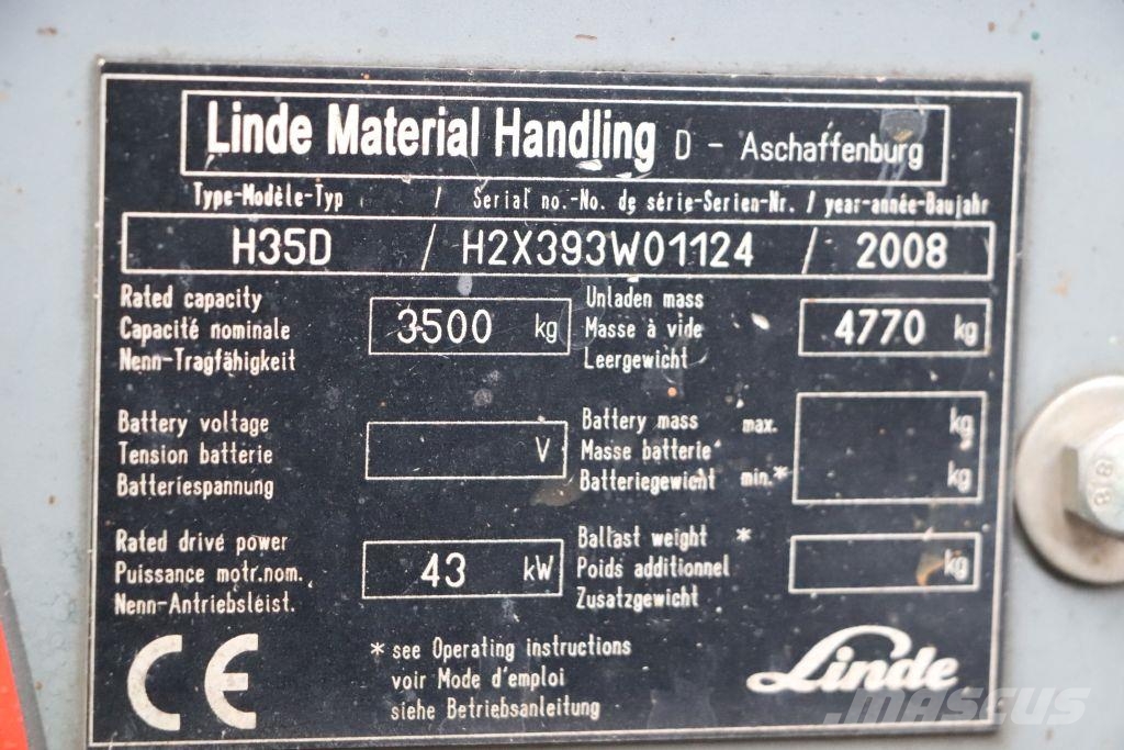 Linde H35D Diesel forklifts