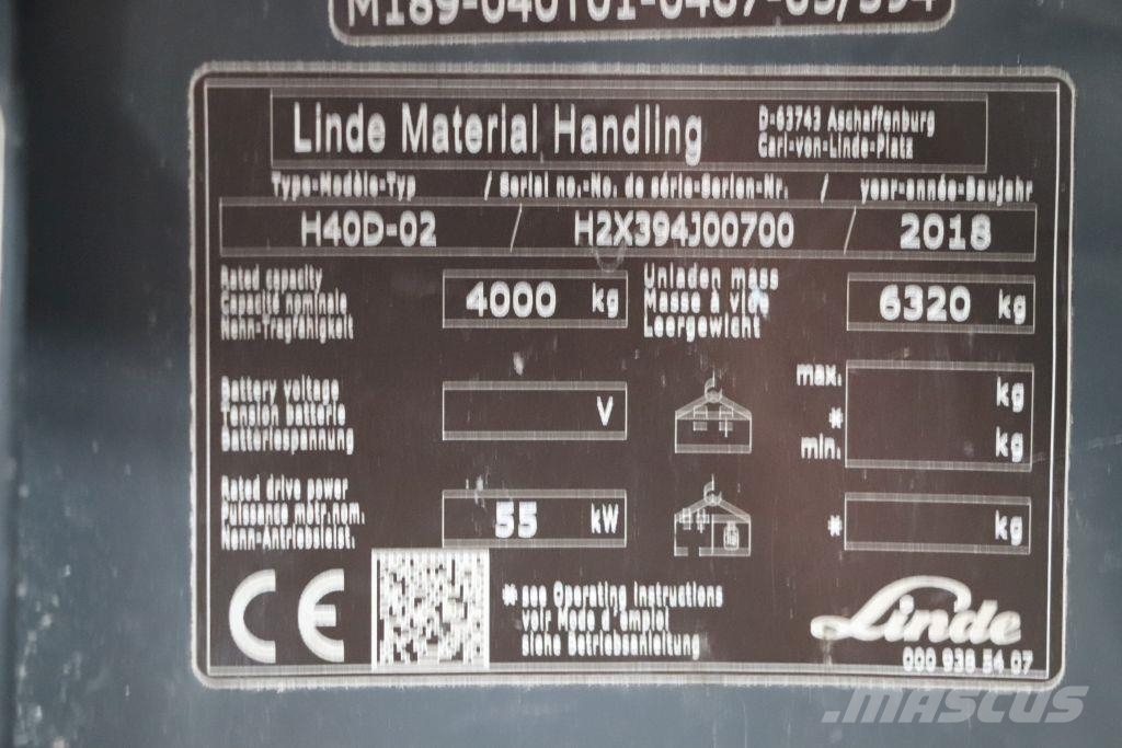 Linde H40D-02 Dieseltrukit