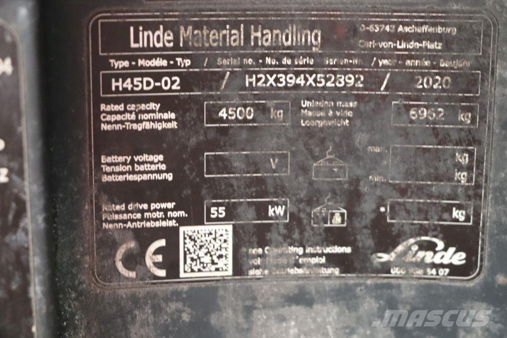 Linde H45D-02 Dyzeliniai krautuvai