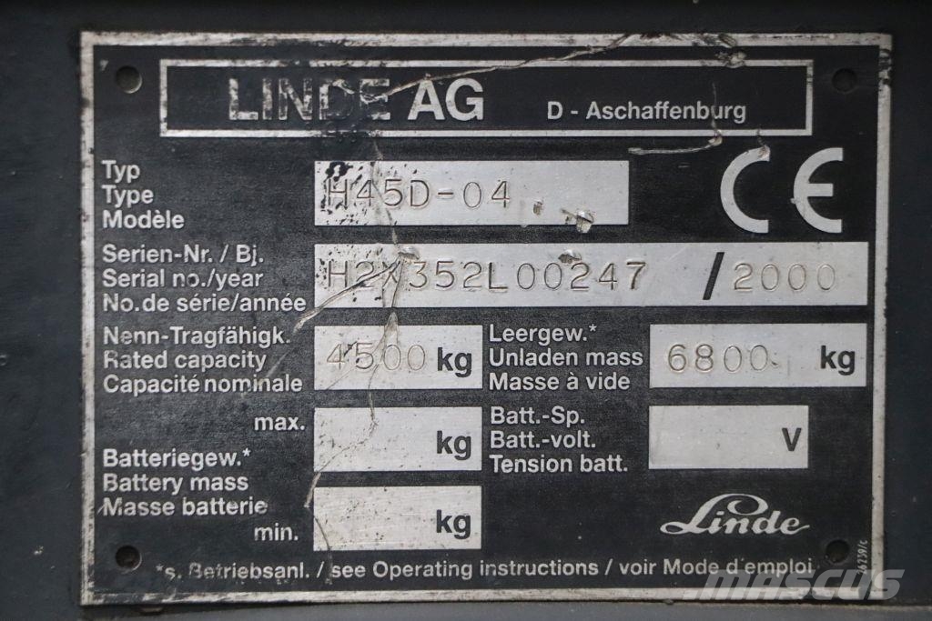 Linde H45D-04 Dīzeļa autoiekrāvēji
