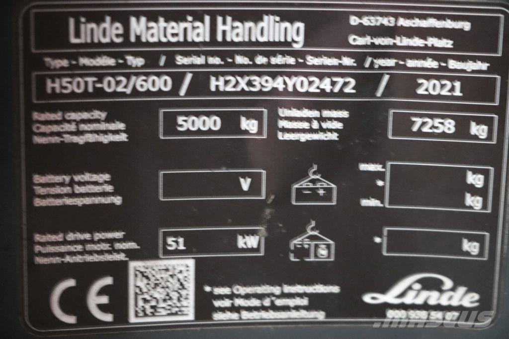 Linde H50T-02/600 Камиони с АГУ