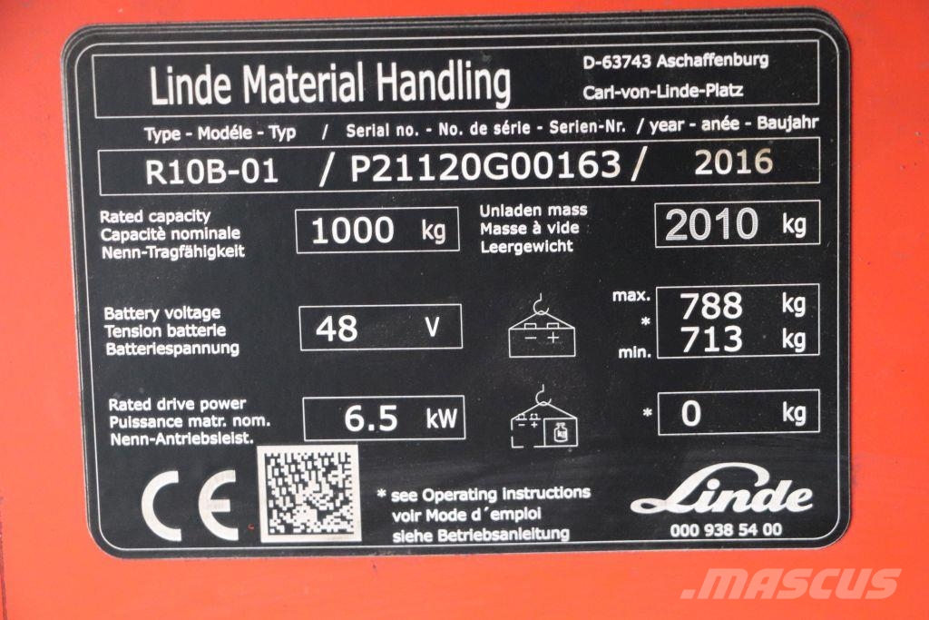 Linde R10B-01 前伸式堆高機(叉車)
