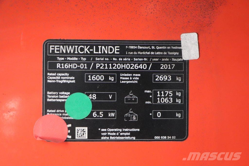 Linde R16HD-01 Schubmaststapler