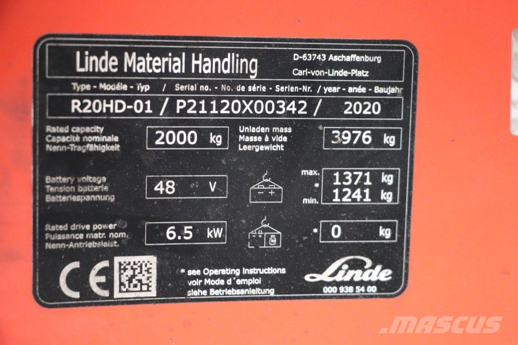 Linde R20HD-01 리치 트럭