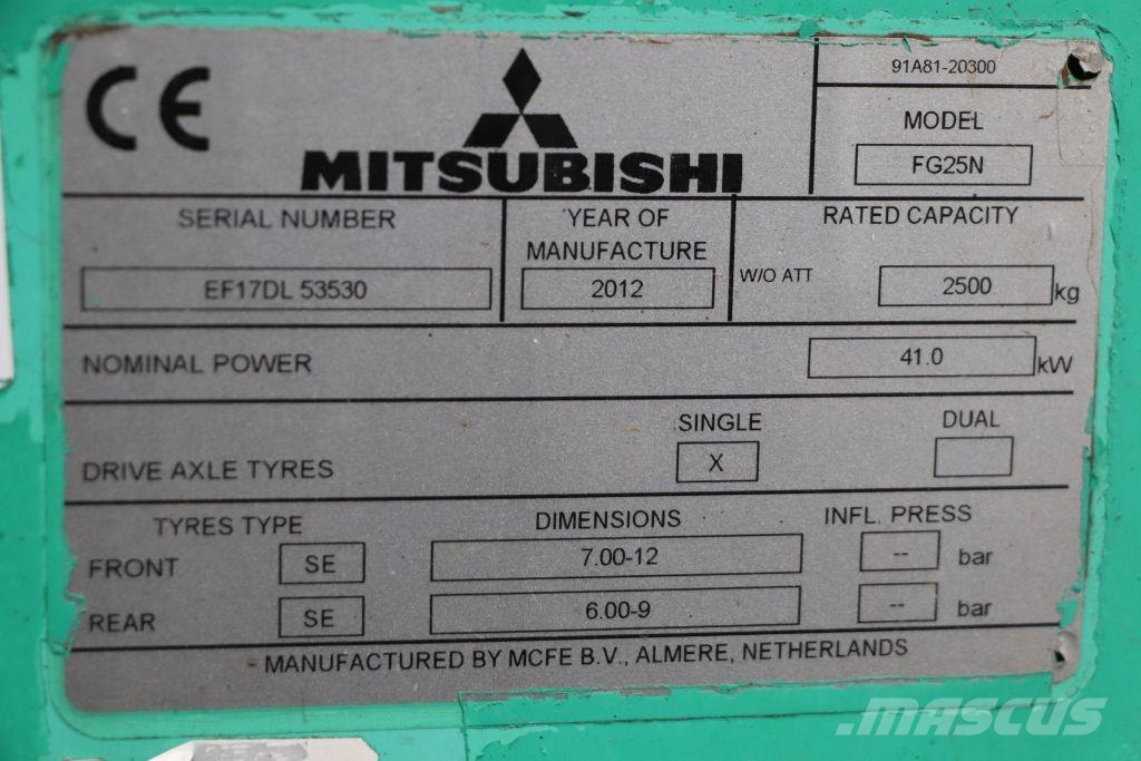 Mitsubishi FG25N LPG heftrucks