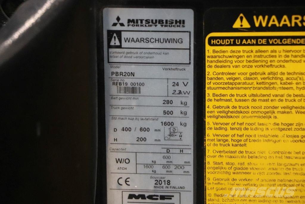 Mitsubishi PBR20N شاحنات مناولة ذاتية الدفع