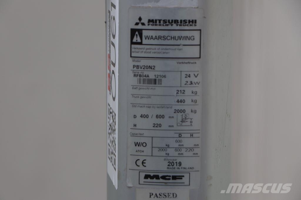 Mitsubishi PBV20N2 Штабелери