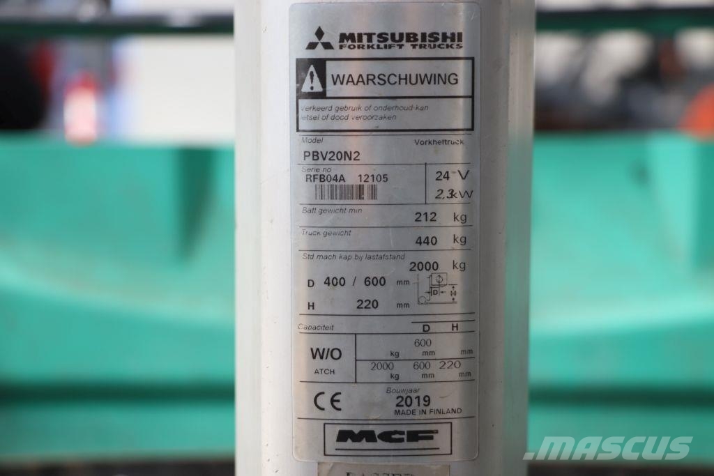 Mitsubishi PBV20N2 Elektriline alusesiirdaja
