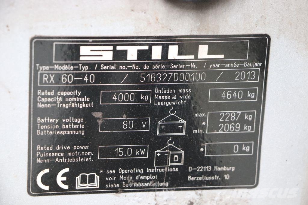 Still RX60-40 Elektromos targoncák