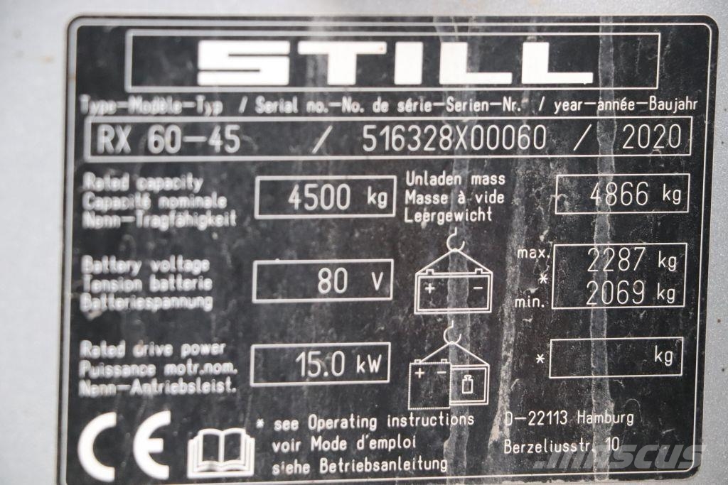 Still RX60-45 Elektrische heftrucks