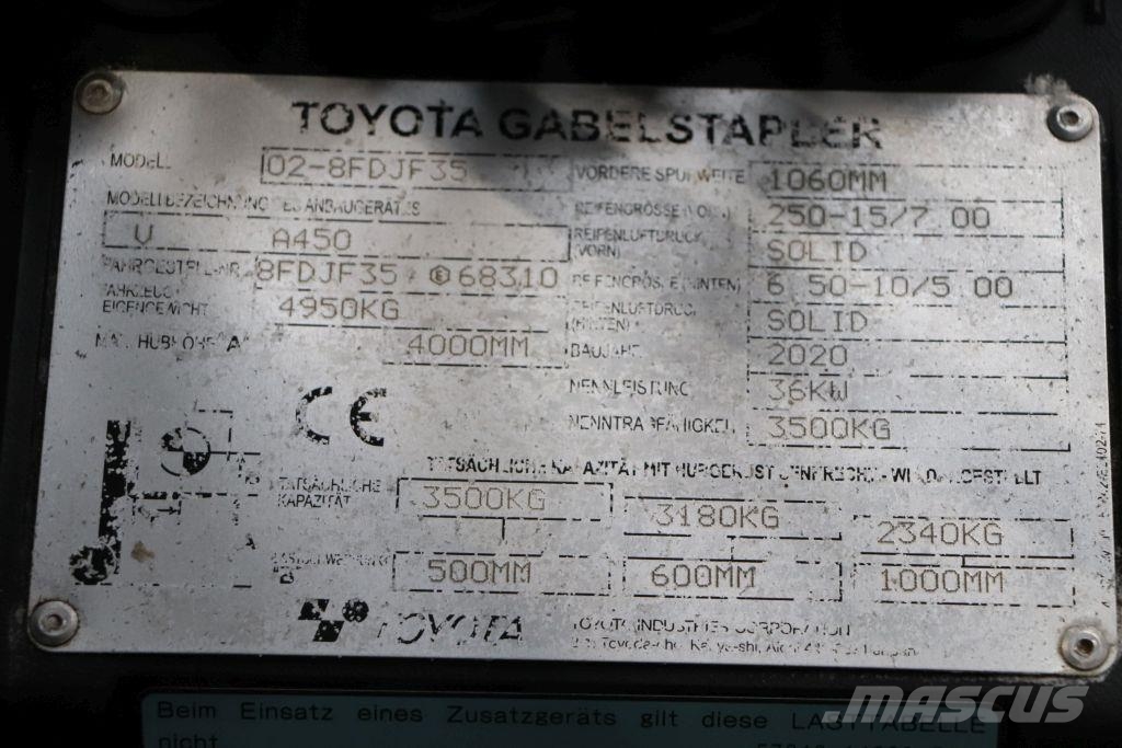 Toyota 02-8FDJF35 Camiones diesel