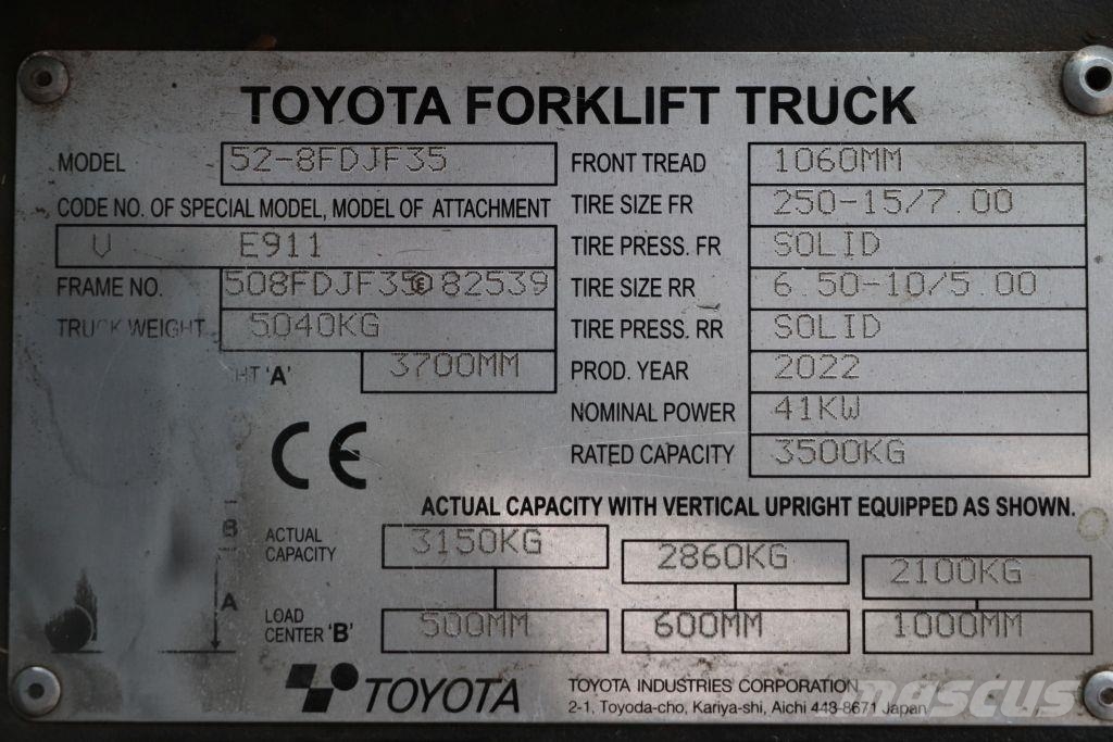 Toyota 52-8FDJF35 Diesel heftrucks