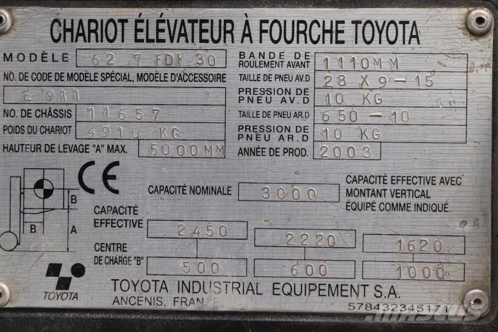 Toyota 62-7FDF30 شاحنات الديزل