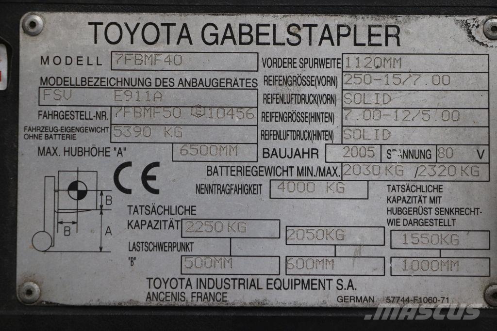 Toyota 7FBMF40 Carretillas de horquilla eléctrica