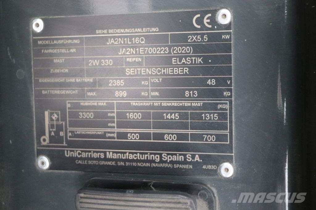 UniCarriers JA2N1L16Q Elmotviktstruckar