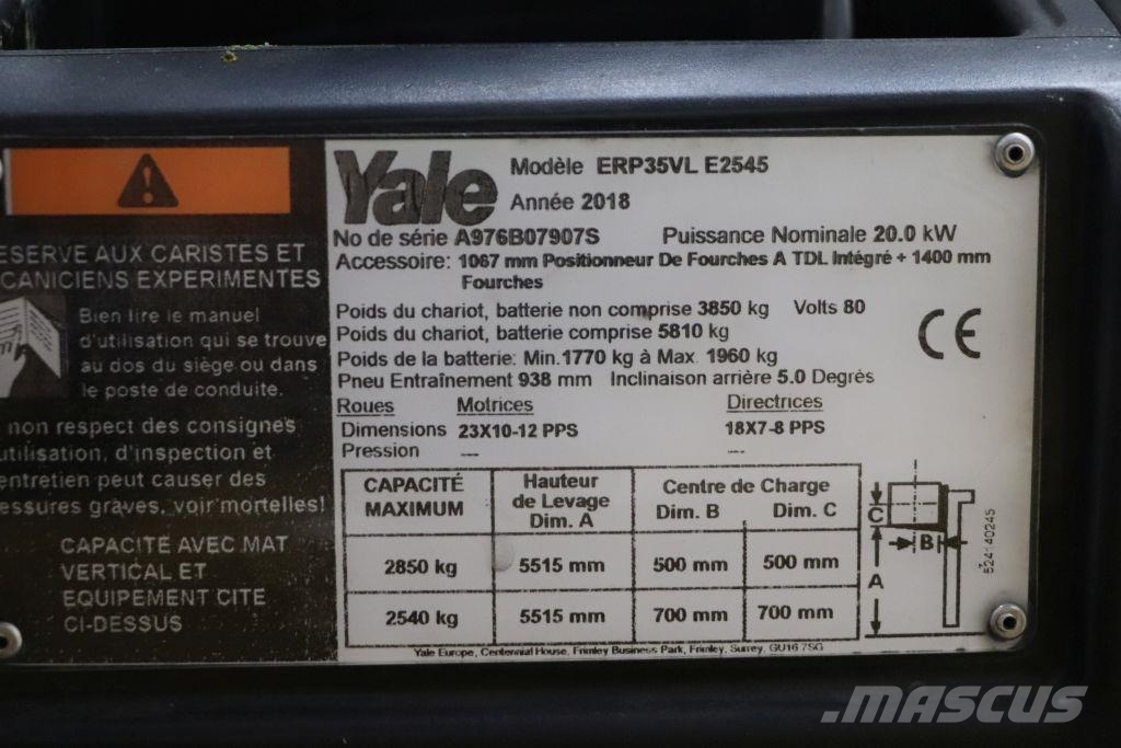 Yale ERP35VL Electric forklifts