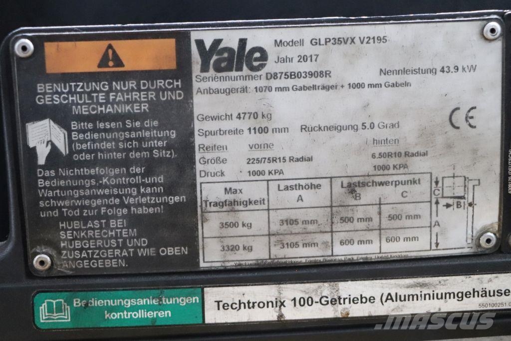 Yale GLP35VX Propan trucker