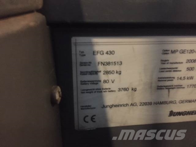 Jungheinrich EFG 430 Elektriskie autoiekrāvēji