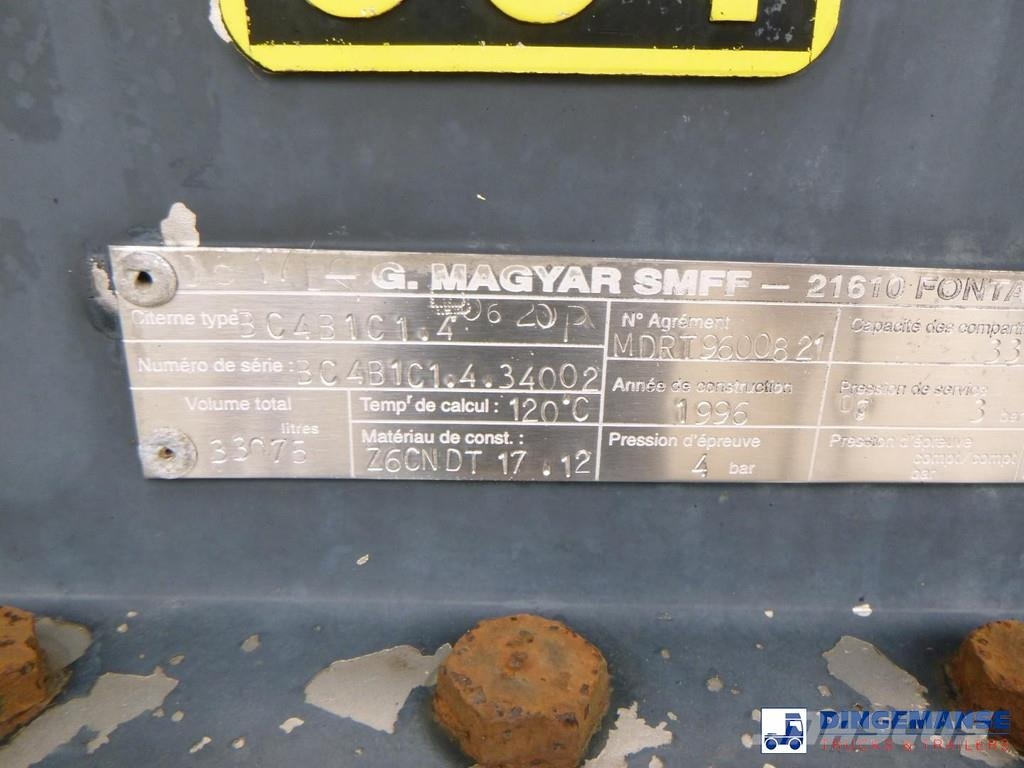 Magyar Chemical tank inox 33 m3 / 1 comp Semirremolques cisterna