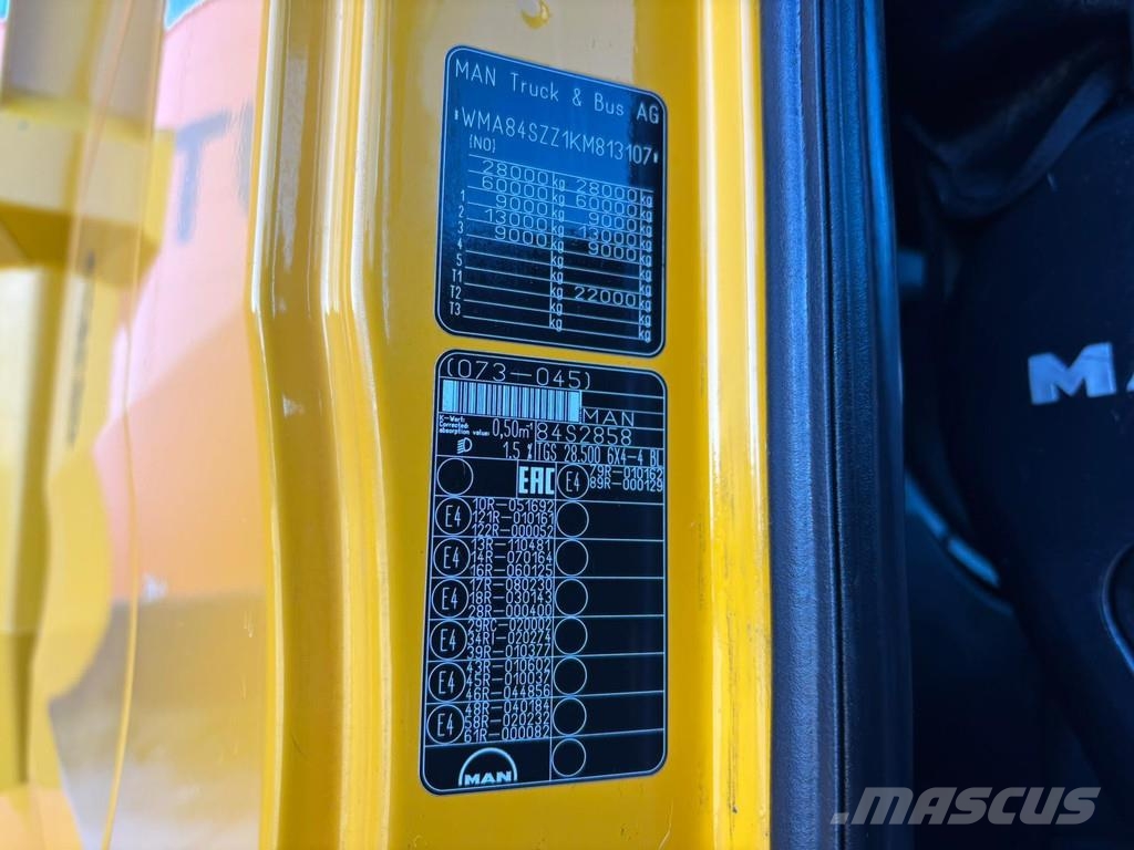 MAN TGS 28.500 6x4*4 BOX L=4957 mm Kipper