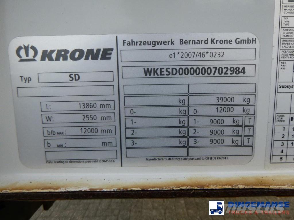 Krone MEGA Curtain side trailer SD 98 m3 Poluprikolice sa ciradom