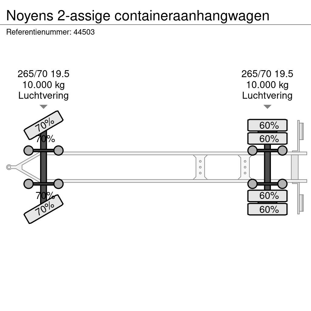 Noyens 2-assige containeraanhangwagen Remolques portacontenedores